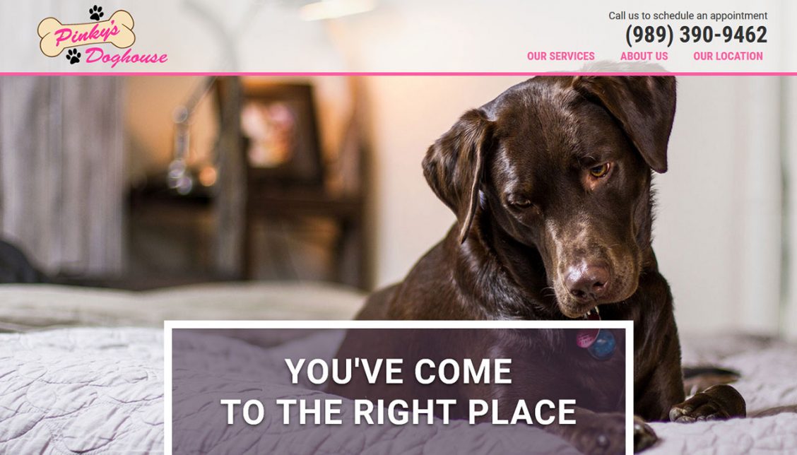 Pinky's Doghouse website